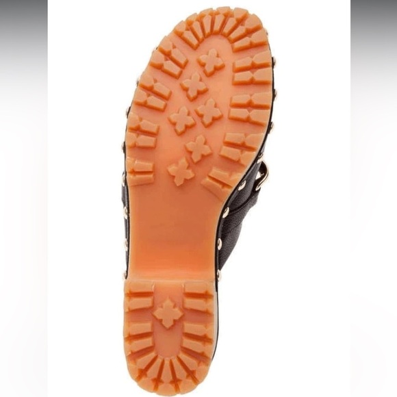 Lisa Vicky Vigor Black and Gold Mules with Chain Detail - Size 7.5 - 8 - Picture 5 of 12